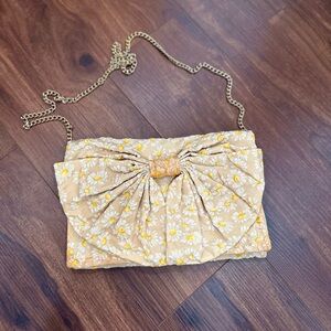 RED Valentino Floral Yellow and Cream Clutch